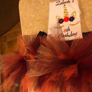 Jeans Tutu Skirt Set